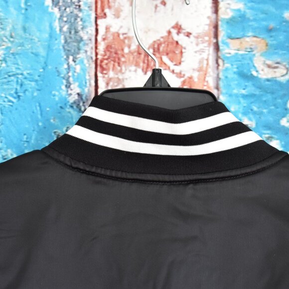 Unisex Pacsun Athletics Varsity Bomber Jacket Embroidered Streetwear XS/S Black - Picture 11 of 13